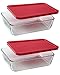 Pyrex 6-Cup Rectangle Food Storage, Pack of 2 Containers