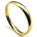 KONOV Mens Womens Stainless Steel Ring, 3mm, Comfort Fit Band, Size 10