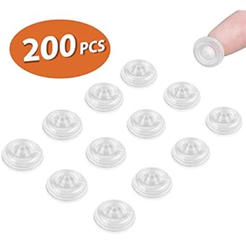 Cabinet Bumpers 200 PCS Rubber Bumpers, Circular Dots Shaped Self Adhesive Bumper Pads, Sound Dampening Clear Cabinet Door Bumpers, Cabinet Stoppers for Drawer, Picture Frames, Cutting Boards
