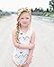 Newborn Baby Girls Ethnic Style Pom Sleeveless Button Romper (3-6months, White)
