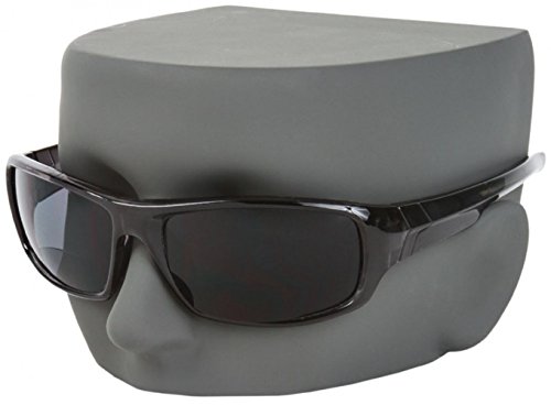 IB The Dapper Unisex BIFOCAL Wrap Around Reading Sunglasses + 2.00 Glossy Black