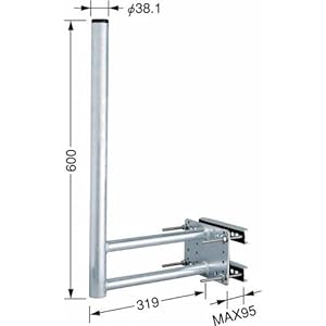 DXアンテナ アンテナ取付金具 格子ベランダ壁面用 MHV-135