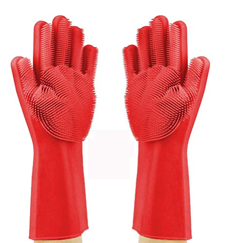 Silicone Dishwashing Gloves with Sponge Scrubbers Zambia Ubuy