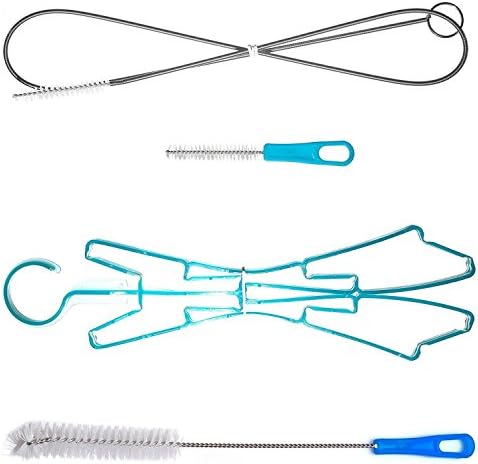 Hydration Water Bladder Brush Cleaning Kit 4in1 - Perfect Cleaning tool for Water Reservoir Pack - Flexible Big Brush Small Brush and Drying Rack