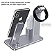 YoFeW Apple Watch Stand Aluminum 4 in 1 Apple Watch Charger Dock Accessories for AirPods Charging Docks Stand for Apple Watch Series 3/2/ 1/ AirPods/iPhone 8/8 Plus/ 7/7 Plus /6s iPad Silver