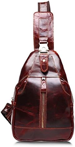 Genuine Leather Vintage Shoulder Bag Crossbody Hiking Satchel Chest Bags Waist Pack