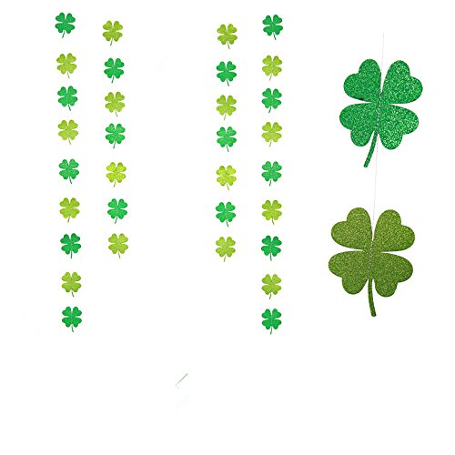 Muhuyi Summer Theme Wedding Parties Decorations Supplies Cactus Banner Pennant and 4 Leaf Clover Tropical Party Birthday Party Festival Luau Hawaii Children's Party Decoration or Room Decoration