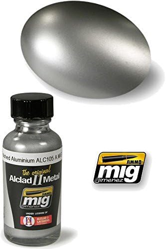 Mig Jimenez 30ml Alclad Polished Aluminium Paint # 105 by MIG