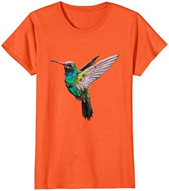 Womens Hummingbird Bird T Shirt Tshirt tee Medium Orange