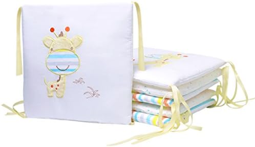 Tongda 6PCS Cotton Baby Crib Bumper Toddler Breathable Nursery Bedding Set