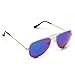 Premium Polarized Full Mirrored Aviator Sunglasses w/Flash Mirror Lens (Flashing Green)