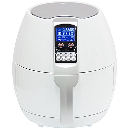 Best Choice Products 3.7qt Non-stick Electric Air Fryer Cooking Appliance for Home, Kitchen w/ 8 Cooking Presets, Temperature Control, Timer, Digital LED Screen Display - White (Best Killer Shrimp Recipe)