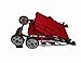 BestPet Pet Stroller Cat Dog Cage Stroller Travel Folding Carrier,Red