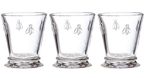 La Rochere 10oz Glass Tumbler Set of 3 – Napoleon Bee clear stemless glass – Ideal for Cocktails, Wine, Irish Coffee, Juice, Appetizers – Ideal Birthday Housewarming gift – Sturdy everyday glassware - Thumbnail 6