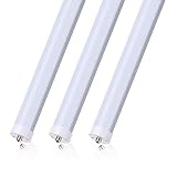 CNSUNWAY LIGHTING T8 LED Bulbs 8 Foot, 45W (100W Equiv.), 4800LM, Dual-Ended Power, 6000K, Frosted Cover, Fluorescent Fixtures Raplacement -20 Pack