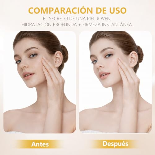 WEUD Serum Facial Coreano con 30+ Péptidos y 4 Colágenos, Ampolla Intensiva con Colágeno Hidrolizado y Péptido de Seda, Reafirma, Hidrata e Ilumina la Piel, Cuidado Antiedad para Todo Tipo de Piel