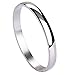 Jusnova Womens Mens Stainless Steel Brecelet Plain Polished Finish Cuff Bangle 7.3 Inches Silver Color