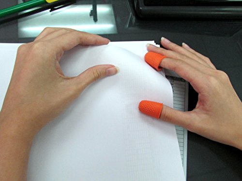Pack of 20 Studded Natural Rubber Finger Cone Thimblettes in 5 Sizes for Note Counting and Page Turning - Thumbnail 5