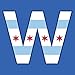 UGP Campus Apparel Chicago Flag W Mens T-Shirt - Medium - Royal