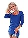 Kavio! Women Slub Jersey Scoop Neck 3/4 Sleeve