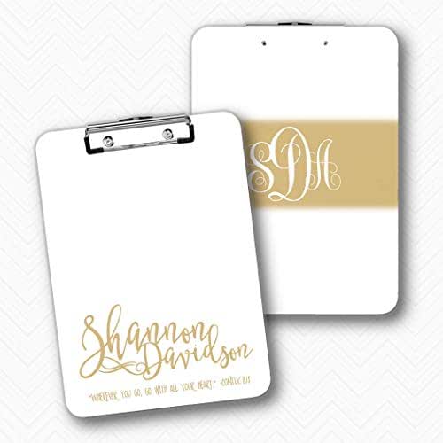 Modern Double Sided Dry Erase Clipboard Personalized