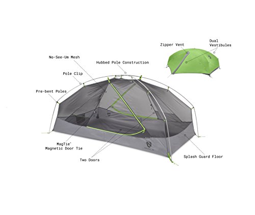 Nemo Galaxi 3P Backpacking Tent & Footprint (Birch Leaf Green)