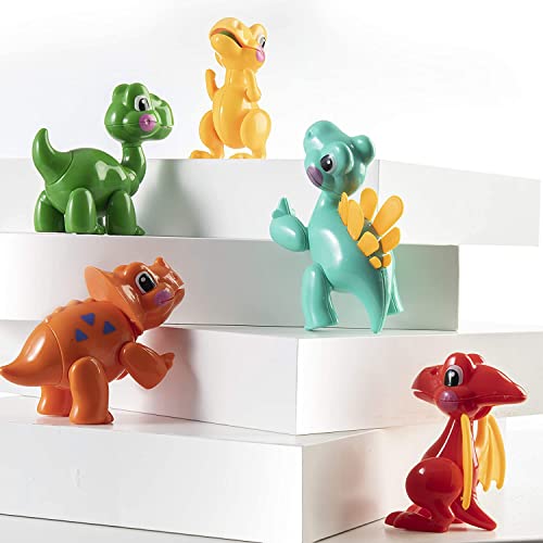 PREXTEX Small Baby Dinosaur Toys for Toddlers 3 Years and Up - Set of Cartoon Dinosaur Figures, Safe ABS Plastic with Round Edges, Perfect for Kids of All Ages, Dino-Themed Parties, and Birthday Gifts