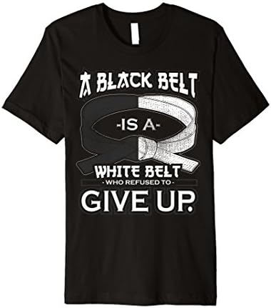 Mens A Black Belt Is A White Belt T Shirt - Taekwondo Karate Small Black