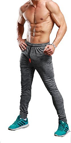 Men long casual sports pants gym slim fit trousers running jogger…