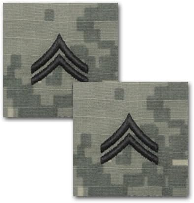Amazon アメリカ陸軍 Acu階級章 伍長 E 4 Corporal Cpl 縫付タイプ 戦闘服用 米軍 階級章 2枚セット ワッペン アップリケ 通販