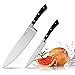 Aicok Kitchen Knife, High Carbon Stainless Steel 8-Inch Chef Knife with a Bonus Paring Knife, Black
