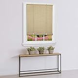 PowerSellerUSA Oval Cordless Blinds, Roll-Up Roman Shades for Windows and Doors, Light Filtering and Shades Privacy Window Treatment for Home - 36