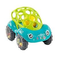 MonLiya Soft Rattle Car 12 Months Baby 0-1-3 Hand Grasping Ball toys Hand Jingle Shaking Bell Car (Green)