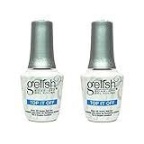 Gelish Harmony 0.5 Fluid Oz. Soak-Off Top-It-Off Sealer Gel Polish (2 Pack)