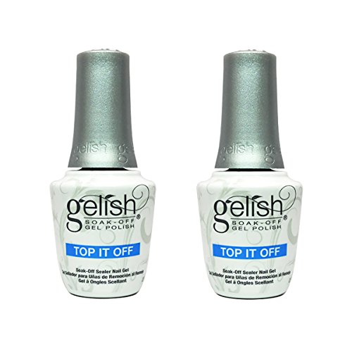 Gelish Harmony 0.5 Fluid Oz. Soak-Off Top-It-Off Sealer Gel Polish Coat (2 Pack)