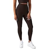 YITTY Active UltraLuxe High Waisted Leggings for Women, No Front Seam Tummy Control, Buttery Soft, Womens Yoga Pilates Gym, Cacao, XXL/1X, Short