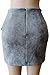 PROGRACE Hipsters Slim Fit Lace Up Slit Bodycon Above Knee Mini Skirt Grey S