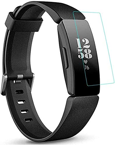 Newcool 3pc High Definition Scratch Resistant Film Compatible with Fitbit Inspire HR Screen Protector + 1pc Transparent TPU Protective Case Cover Full Coverage Bumper Shell