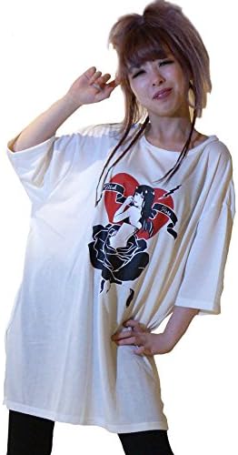 Hippies Womens Short Sleeve Big Tee Asian Japanese Punkrock Printed One Size 813532