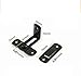 Large 90 Degree Right Angle Door Lock Door Window Sliding Lock Lever Bolt Furniture Lock (Black 1 Pack)