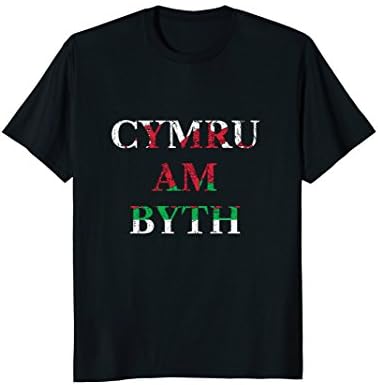 Cymru Am Byth Welsh Dragon - Wales Distressed T-Shirt