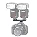 YUOCU Dual Hot Shoe Flash Speedlite Light Bracket Splitter Compatible for Canon T5i T4i T3i,700D 650D 600D,1Ds II,5DIII,5DII,1D IV,430EX II 600EX-RT 90EX 580EX II 270EX II Camera, Camcorder