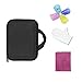 Mowind 17 Key Kalimba Case Thumb Piano Bag Shockproof Waterproof with Gloves Finger Stall Cleaning Cloth Black