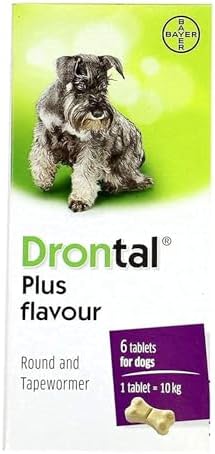 Bayer Drontal Round and Tapewormer for Dogs Tablets price in