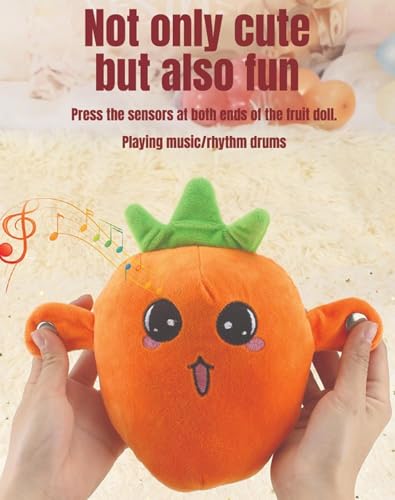 Interactive Sensor Music Doll, Children's Body-Sensing Plush Toy with Piano and Fruit Metronome Sounds, Educational Musical Gift for Boys and Girls (Banana)