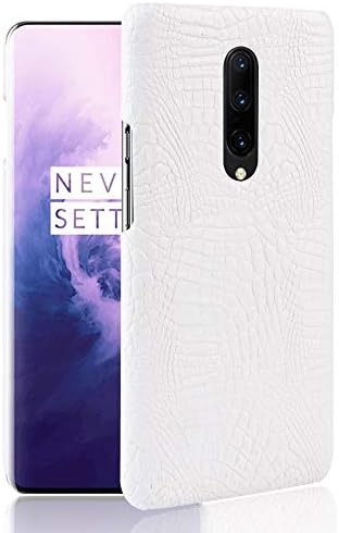 OnePlus 7 Pro Case, Taiaiping [Ultra-Thin] Advanced PU Leather Grain Ultra-Thin Protection Phone Case Back Cover, Ultra-Thin Leather Case for OnePlus 7 Pro (White)
