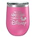 Laser Etchpressions Funny Wine Tumbler for Women, I'm Done Adulting Stainless Steel Tumbler with Lid, Vacuum Insulated Mug, Great Gift for Birthday, Christmas, Housewarming, Pink