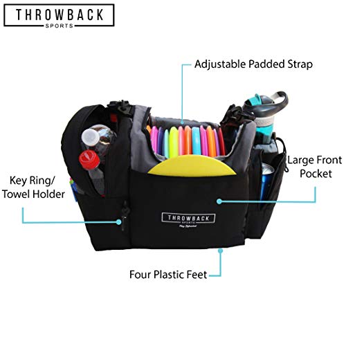 The Throwback Sack Frisbee Disc Golf Bag with Cooler and Extra Padding, Comfortable Strap