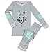 Papallou Girls Bunny Rabbit Pajama set, 100% Cotton