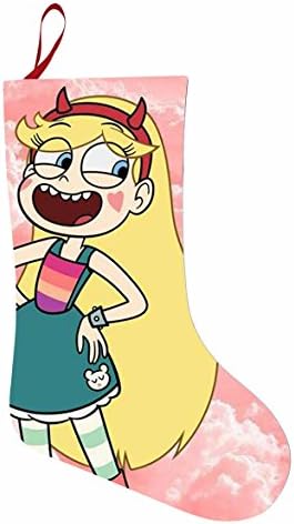 Star Vs. The Forces Of Evil Female Christmas Stockings Stuffers Gift Bag Angel Socks Hanging Xmas Decoration